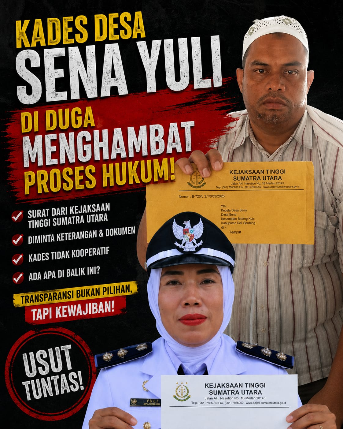 Dugaan Tahan Surat Panggilan Kejatisu Kadus dan Kepala Desa Sena Disorot GRPK