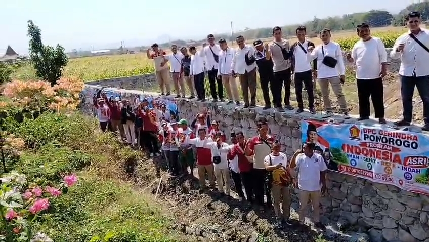 Dukung Kelestarian Lingkungan, DPC Gerindra Ponorogo Gelar Gerakan Indonesia ASRI Serentak