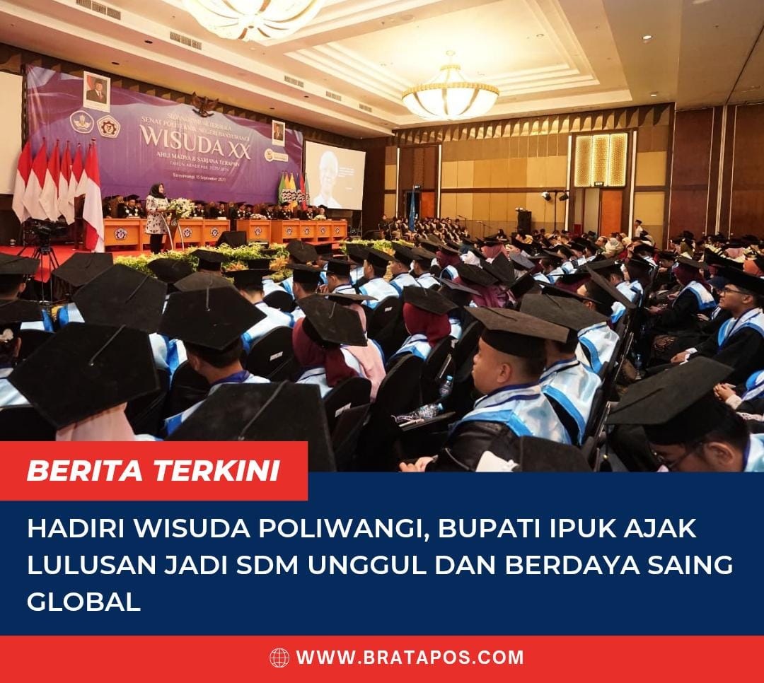 Hadiri Wisuda Poliwangi, Bupati Ipuk Ajak Lulusan Jadi SDM Unggul dan Berdaya Saing Global