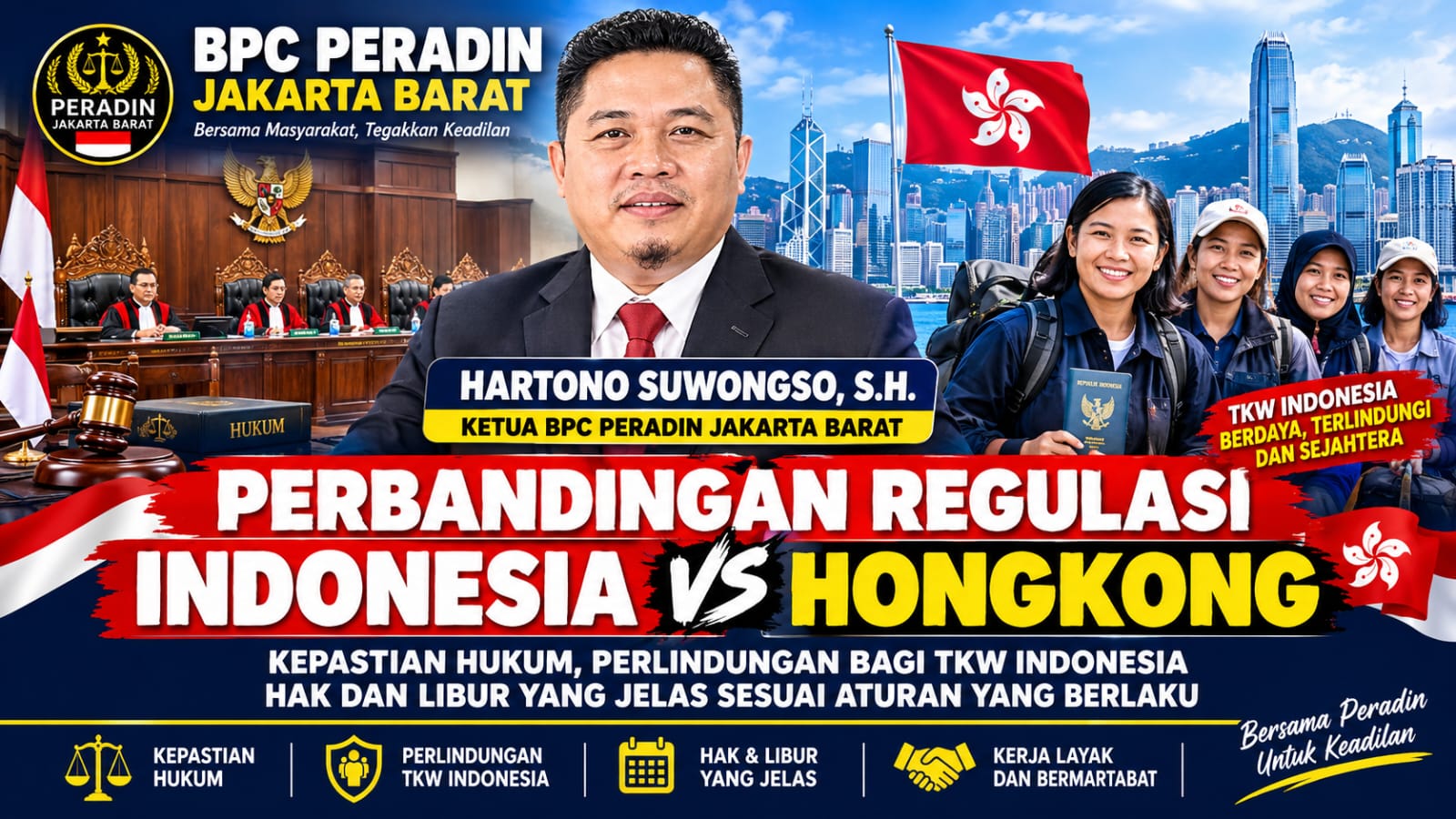 Hukum Tegak Di Hongkong, TKW Indonesia Rasakan Keadilan : Uang Tak Bisa Membeli Hukum