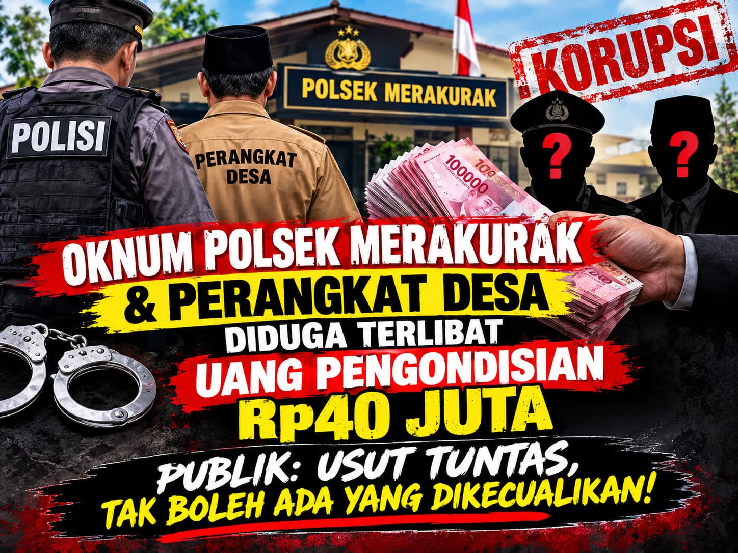 Isu Skandal Uang Pengondisian senilai Rp 40 jt Terkait Dugaan Kasus Ilegal logging Kini Ramai jadi Sorotan Publik