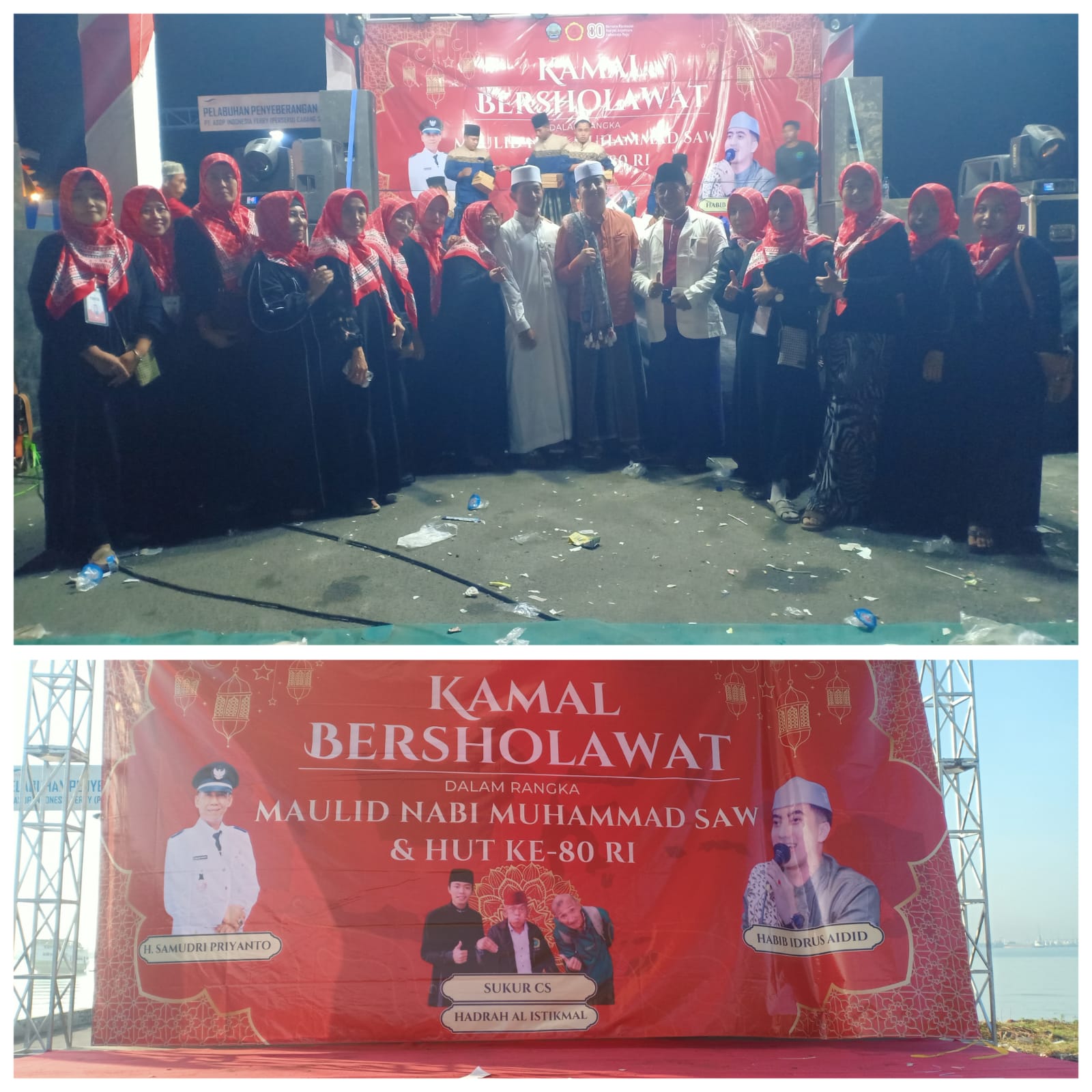 Kamal Bersholawat, Ratusan Warga Antusias Hadiri Peringatan HUT RI ke-80