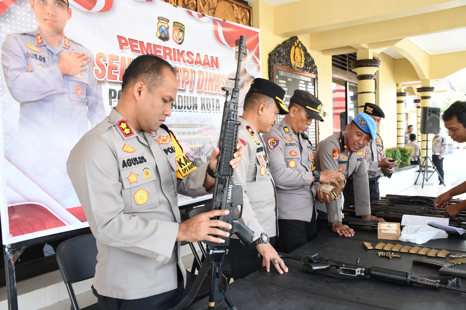 Kapolres Madiun Kota Cek Senjata Api Dinas, untuk Antisipasi Penyalahgunaan