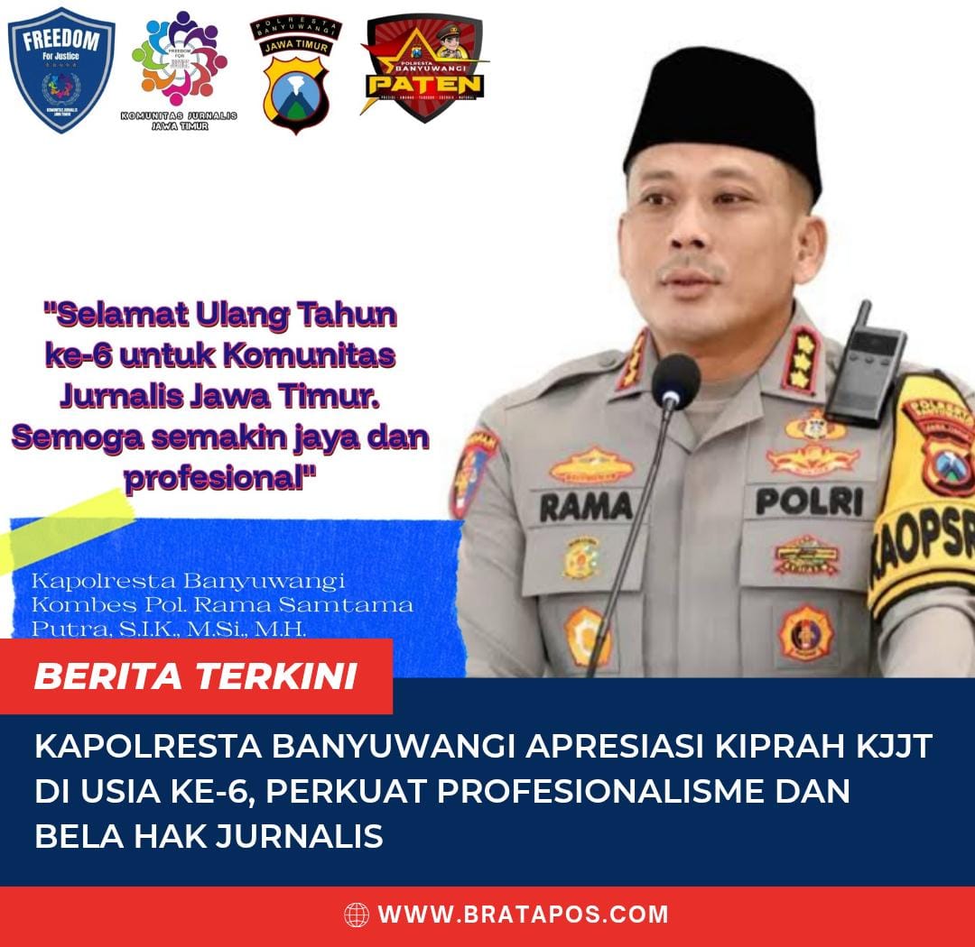 Kapolresta Banyuwangi Apresiasi Kiprah KJJT di Usia ke-6, Perkuat Profesionalisme dan Bela Hak Jurnalis