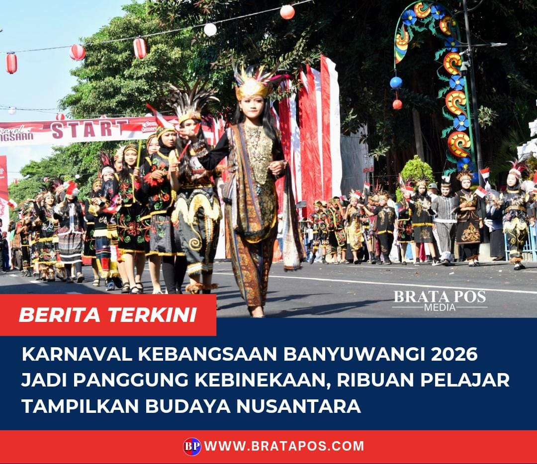 Karnaval Kebangsaan Banyuwangi 2026 Jadi Panggung Kebinekaan, Ribuan Pelajar Tampilkan Budaya Nusantara