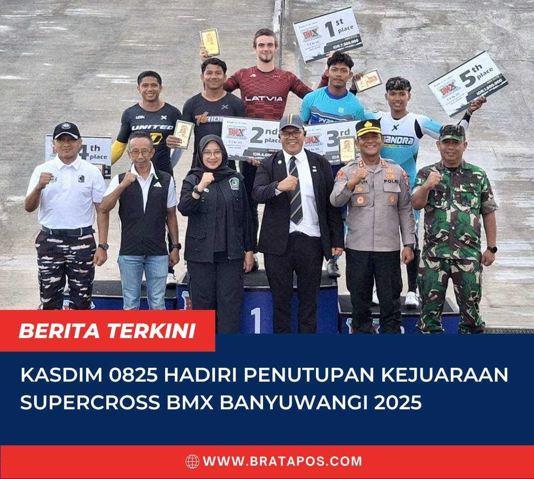 Kasdim 0825 Hadiri Penutupan Kejuaraan Supercross BMX Banyuwangi 2025