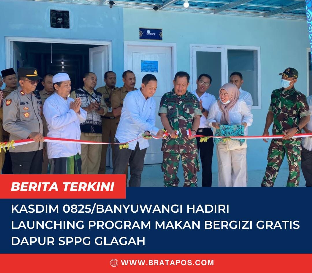 Kasdim 0825/Banyuwangi Hadiri Launching Program Makan Bergizi Gratis Dapur SPPG Glagah