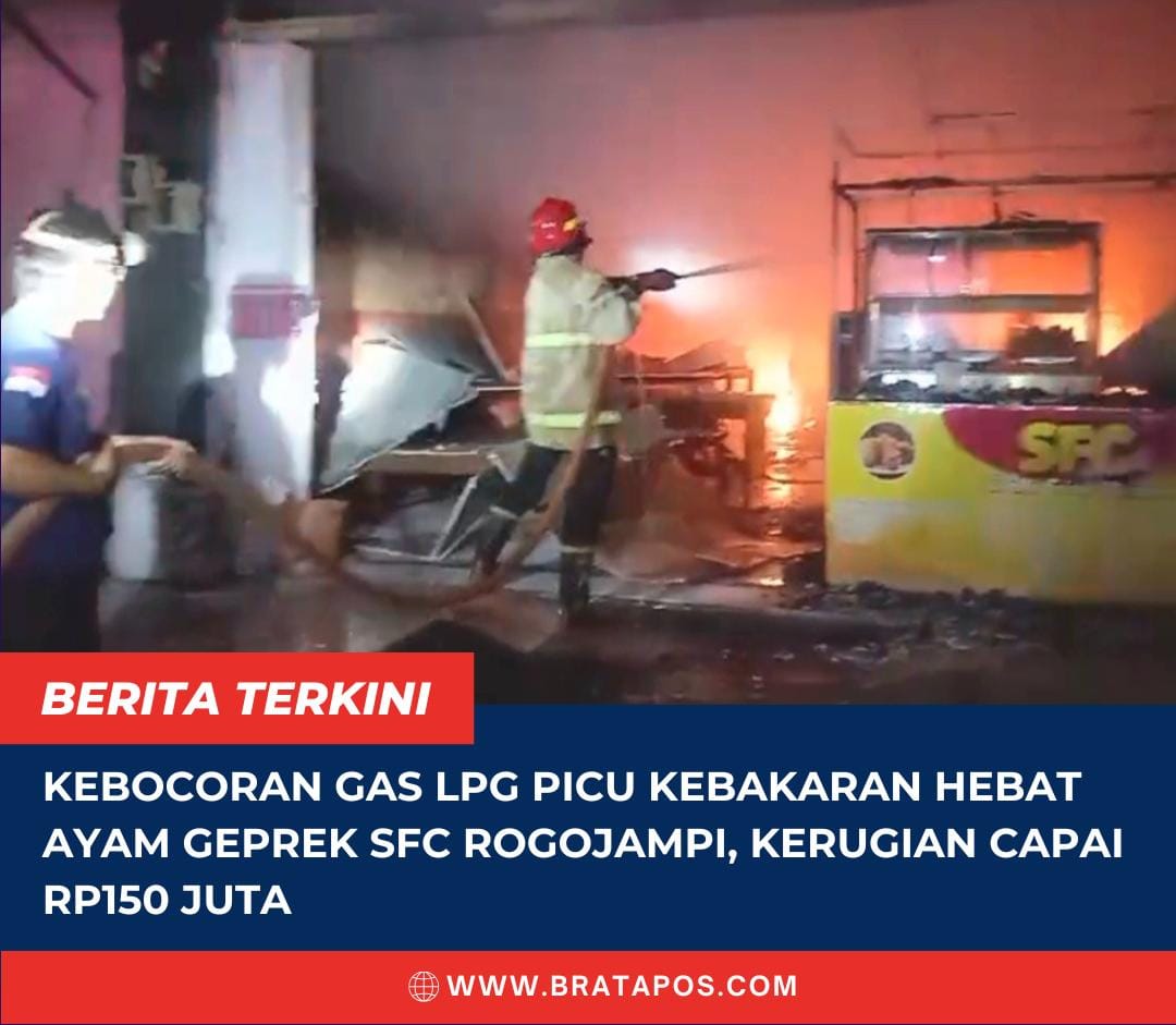 Kebocoran Gas LPG Picu Kebakaran Hebat Ayam Geprek SFC Rogojampi, Kerugian Capai Rp150 Juta