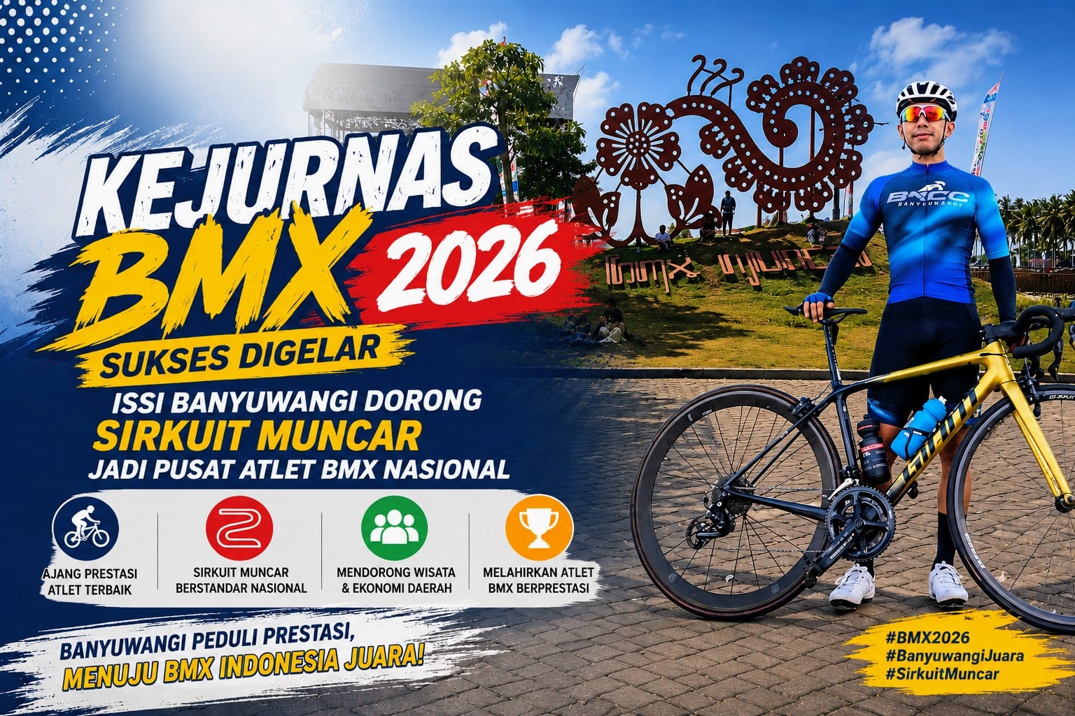 Kejurnas BMX 2026 Sukses Digelar, ISSI Banyuwangi Dorong Sirkuit Muncar Jadi Pusat Atlet BMX Nasional