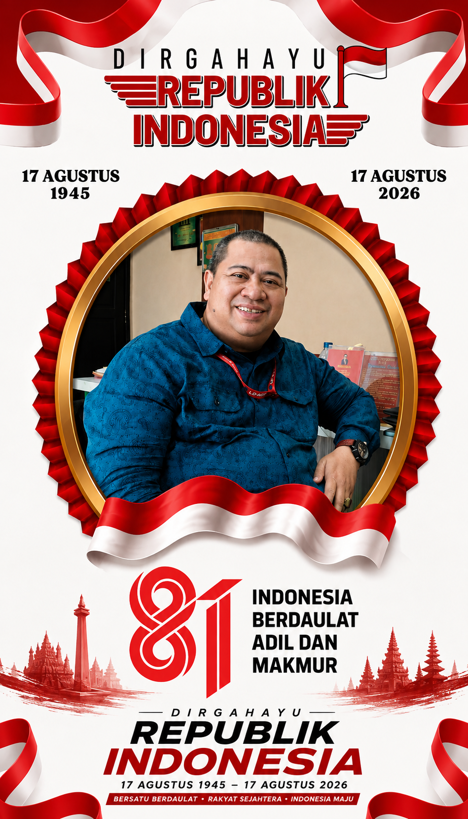 Keluarga Besar Media Bratapos Ucapkan HUT RI ke-81, Zaibi Susanto: Kemerdekaan Harus Diisi dengan Penegakan Hukum dan Keadilan