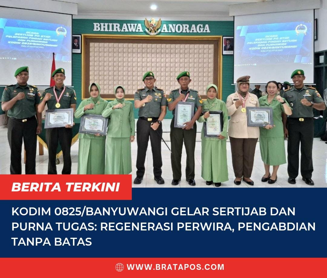 Kodim 0825/Banyuwangi Gelar Sertijab dan Purna Tugas: Regenerasi Perwira, Pengabdian Tanpa Batas
