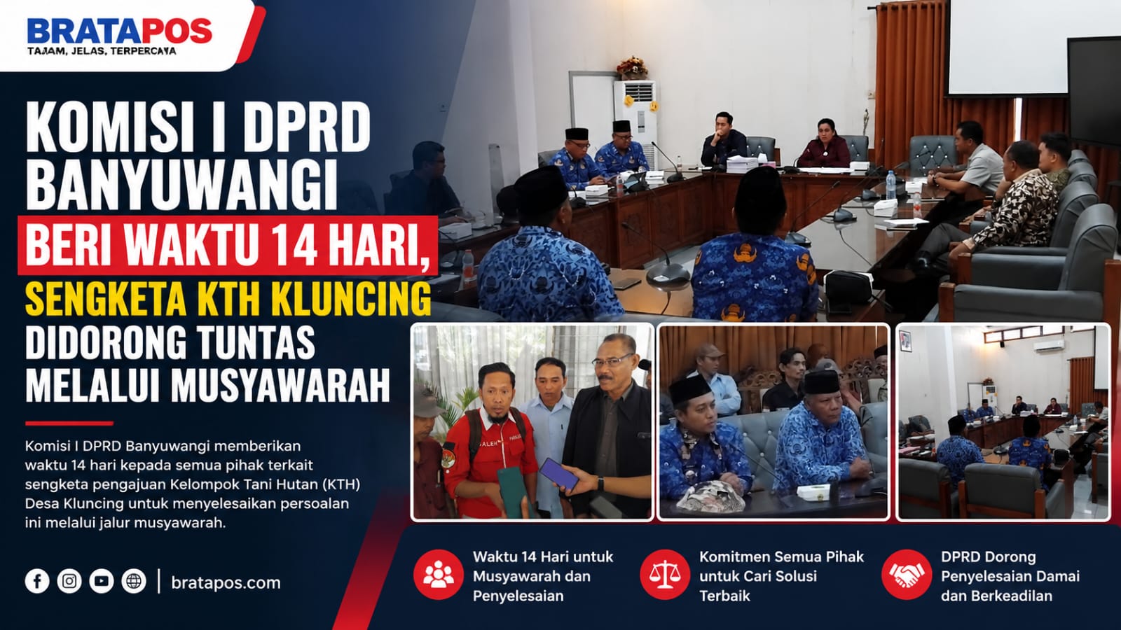 Komisi I DPRD Banyuwangi Beri Waktu 14 Hari, Sengketa KTH Kluncing Didorong Tuntas Melalui Musyawarah