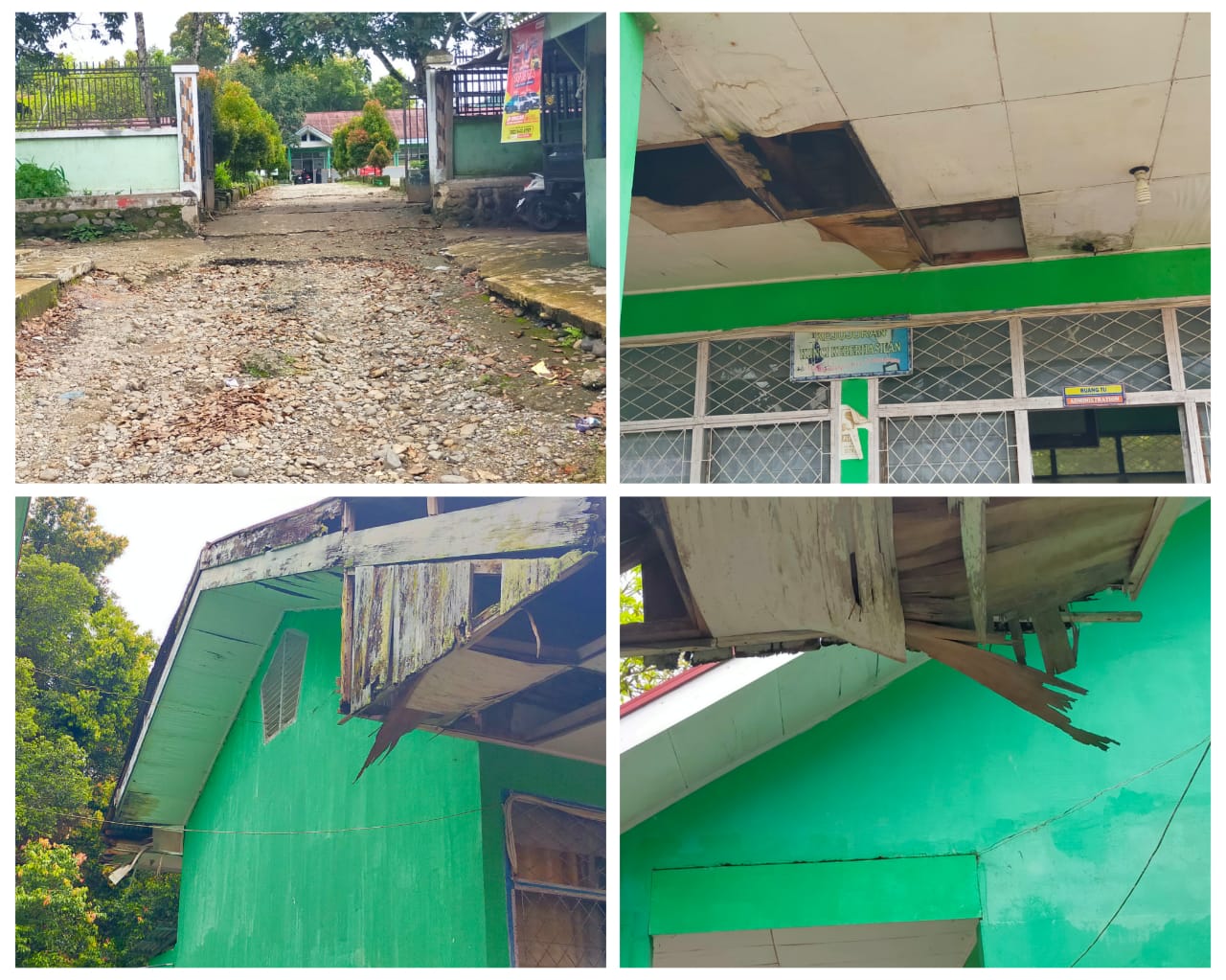 Kondisi SMP Negeri 12 Disamping Memprihatinkan, Jalan Rusak dan Bangunan Sekolah Butuh Perbaikan