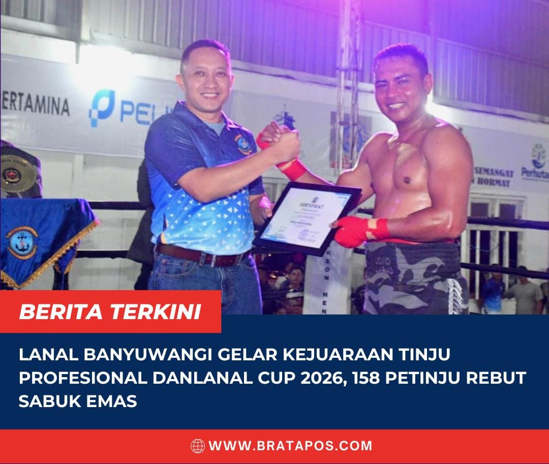 Lanal Banyuwangi Gelar Kejuaraan Tinju Profesional Danlanal Cup 2026, 158 Petinju Rebut Sabuk Emas