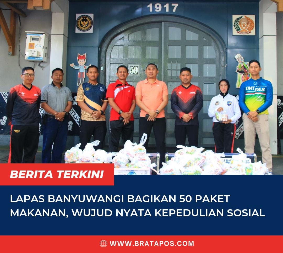 Lapas Banyuwangi Bagikan 50 Paket Makanan, Wujud Nyata Kepedulian Sosial