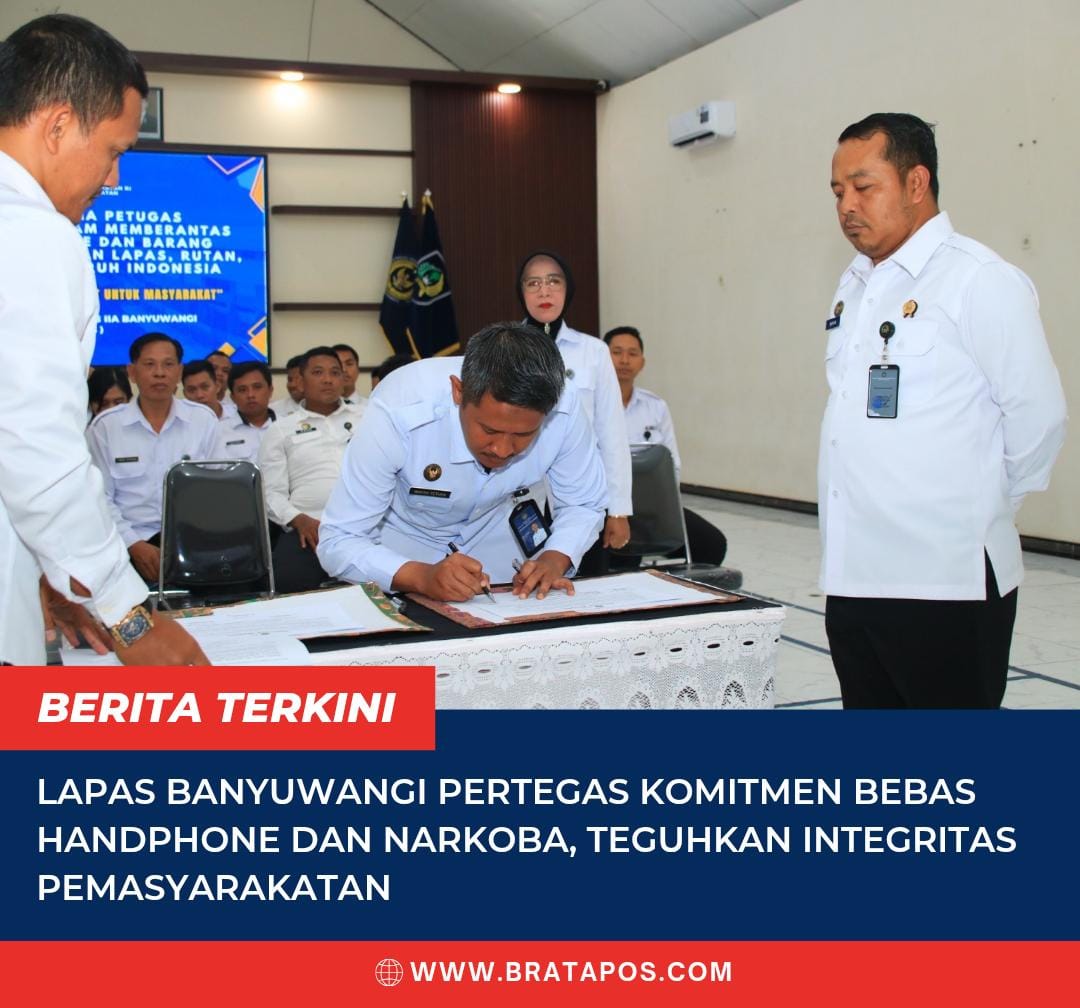 Lapas Banyuwangi Pertegas Komitmen Bebas Handphone dan Narkoba, Teguhkan Integritas Pemasyarakatan
