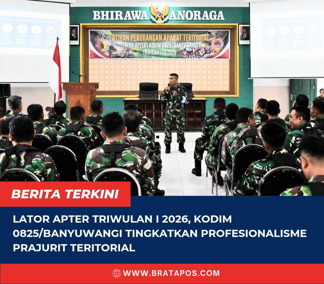 Lator Apter Triwulan I 2026, Kodim 0825/Banyuwangi Tingkatkan Profesionalisme Prajurit Teritorial