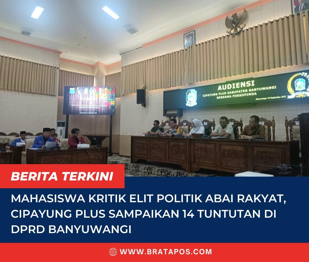 Mahasiswa Kritik Elit Politik Abai Rakyat, Cipayung Plus Sampaikan 14 Tuntutan di DPRD Banyuwangi