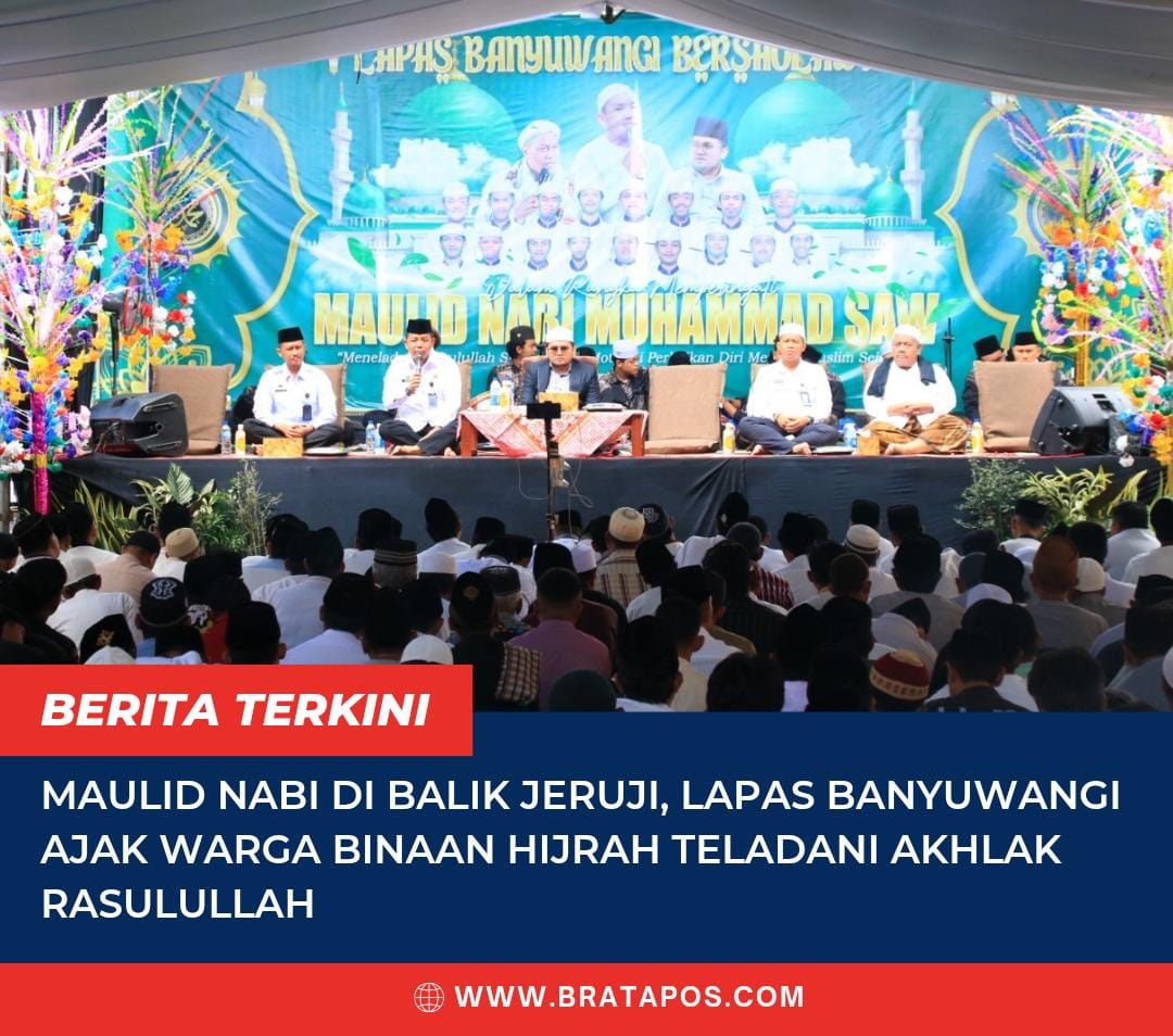 Maulid Nabi di Balik Jeruji, Lapas Banyuwangi Ajak Warga Binaan Hijrah Teladani Akhlak Rasulullah