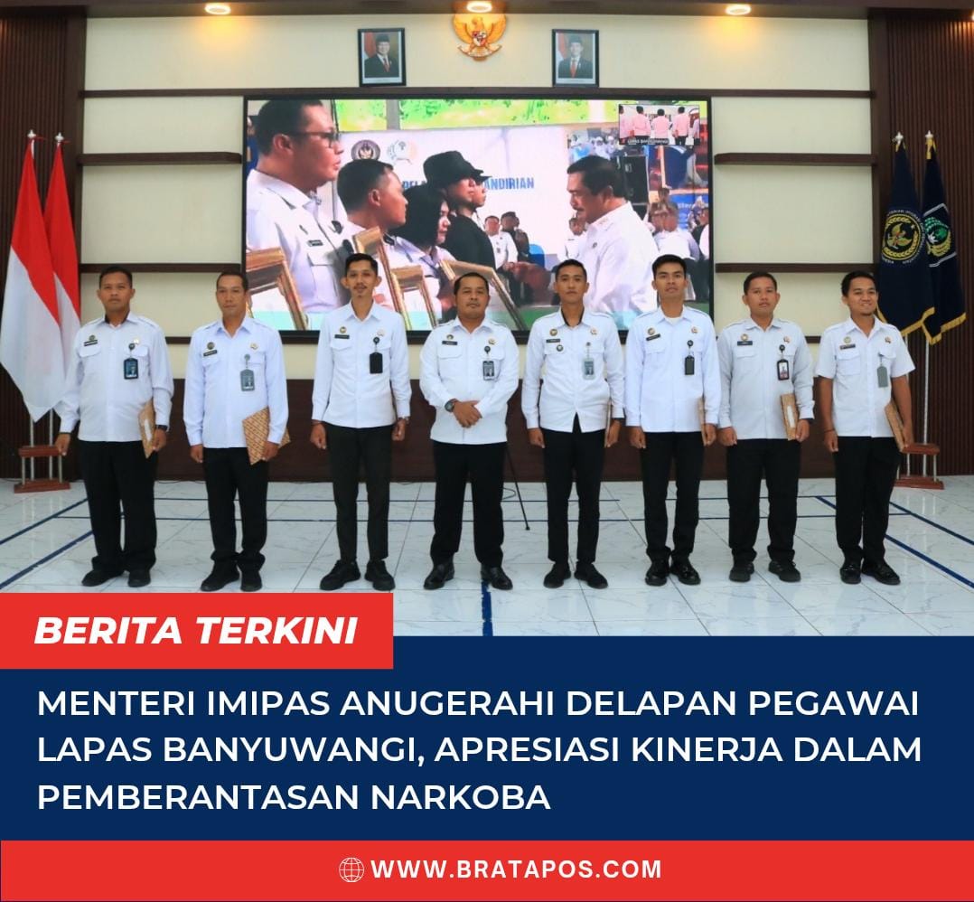 Menteri Imipas Anugerahi Delapan Pegawai Lapas Banyuwangi, Apresiasi Kinerja dalam Pemberantasan Narkoba