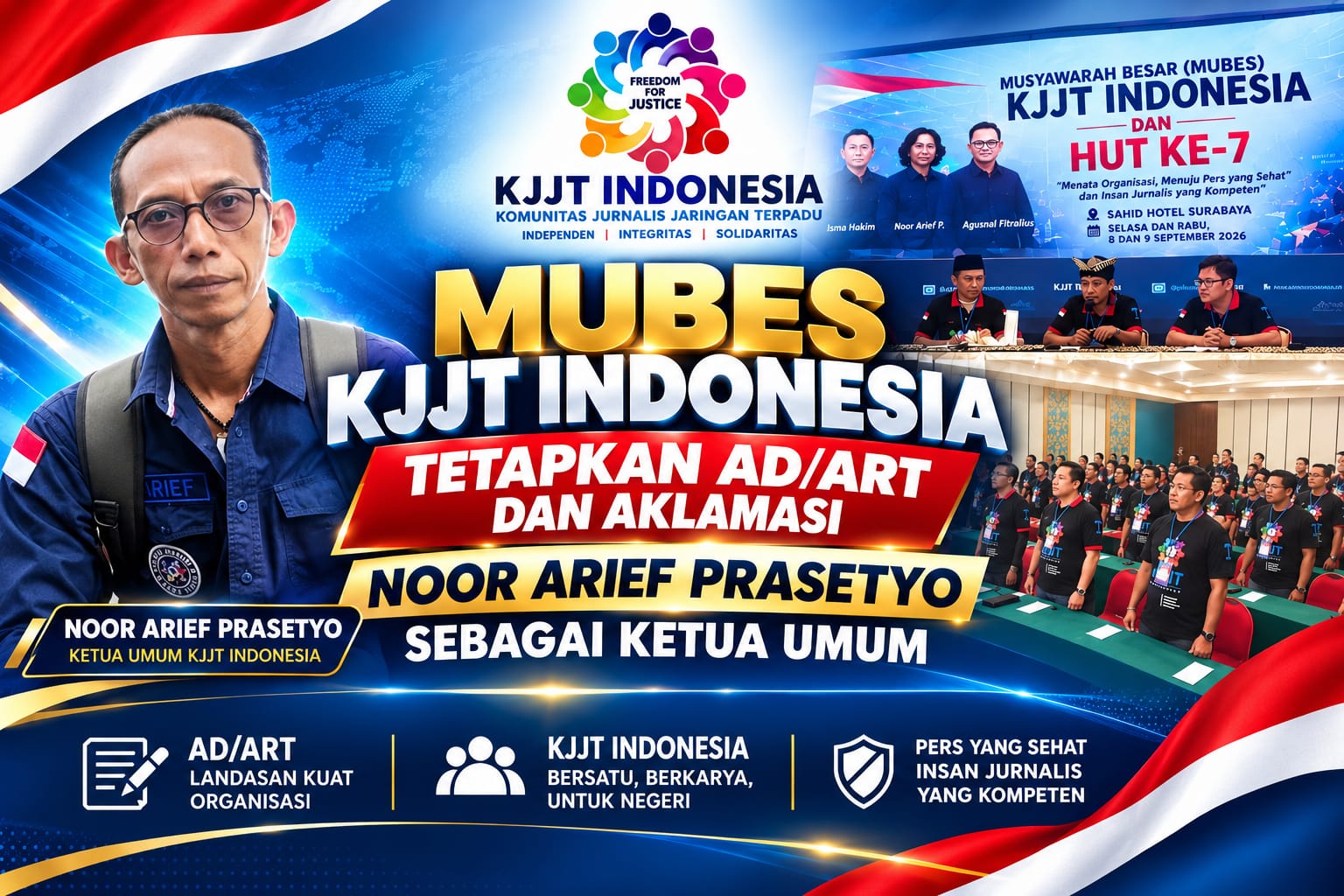 Mubes KJJT Indonesia Tetapkan AD/ART dan Aklamasi Noor Arief Prasetyo sebagai Ketua Umum