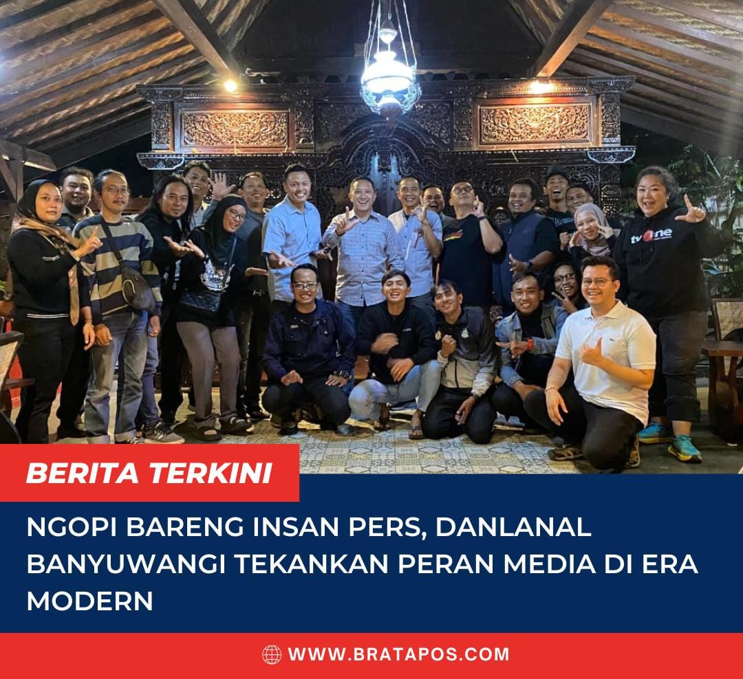 Ngopi Bareng Insan Pers, Danlanal Banyuwangi Tekankan Peran Media di Era Modern