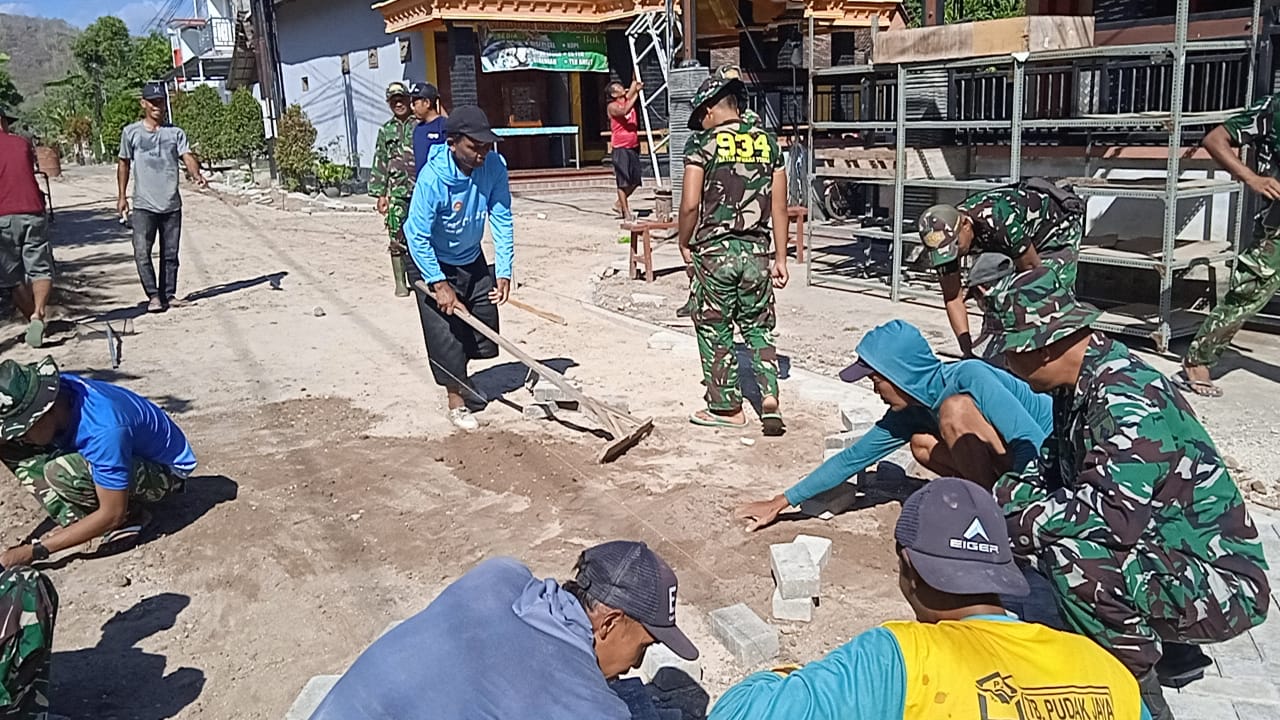 Pastikan Semua Lancar, Danki Satgas Monitoring Semua Sasaran Fisik TMMD-129 Bulu Lor