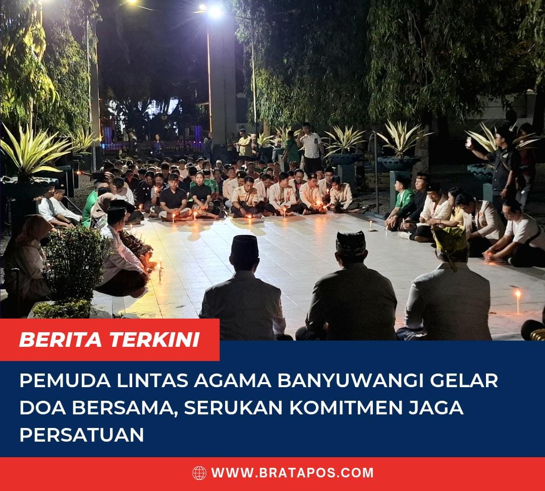 Pemuda Lintas Agama Banyuwangi Gelar Doa Bersama, Serukan Komitmen Jaga Persatuan