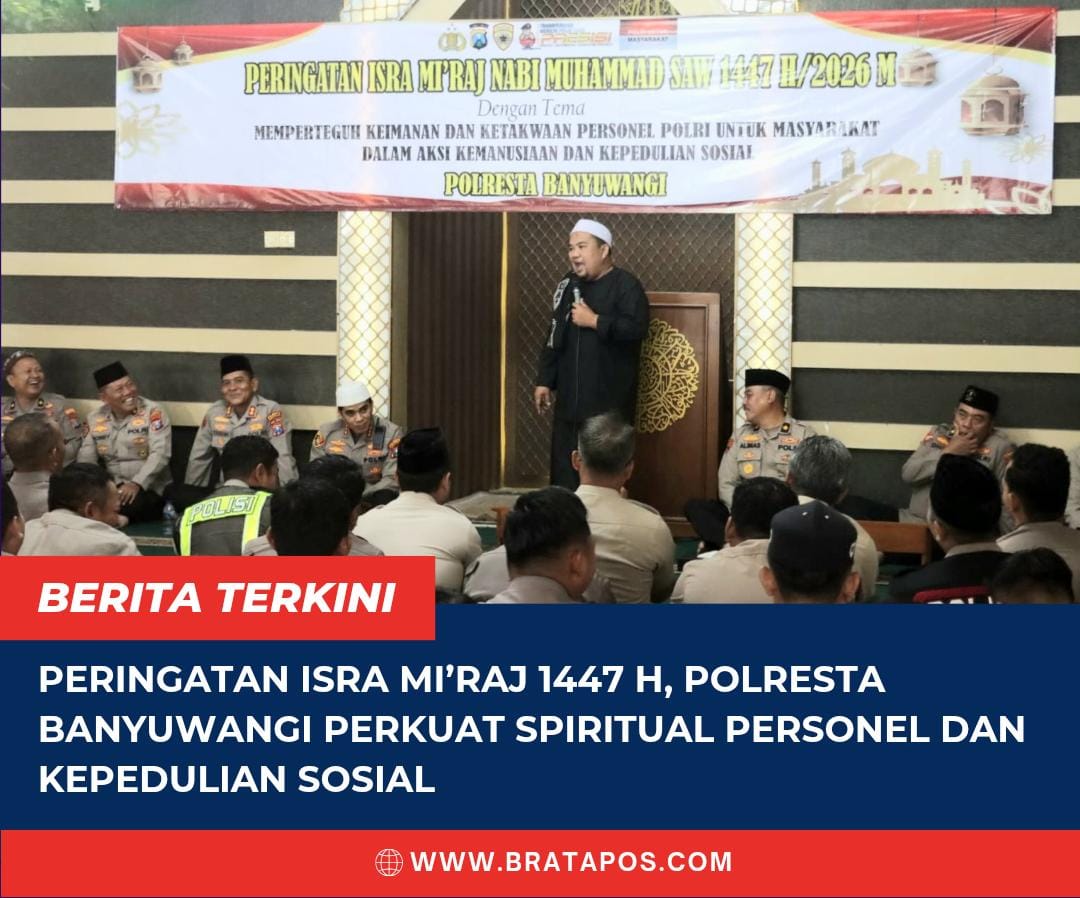 Peringatan Isra Mi’raj 1447 H, Polresta Banyuwangi Perkuat Spiritual Personel dan Kepedulian Sosial