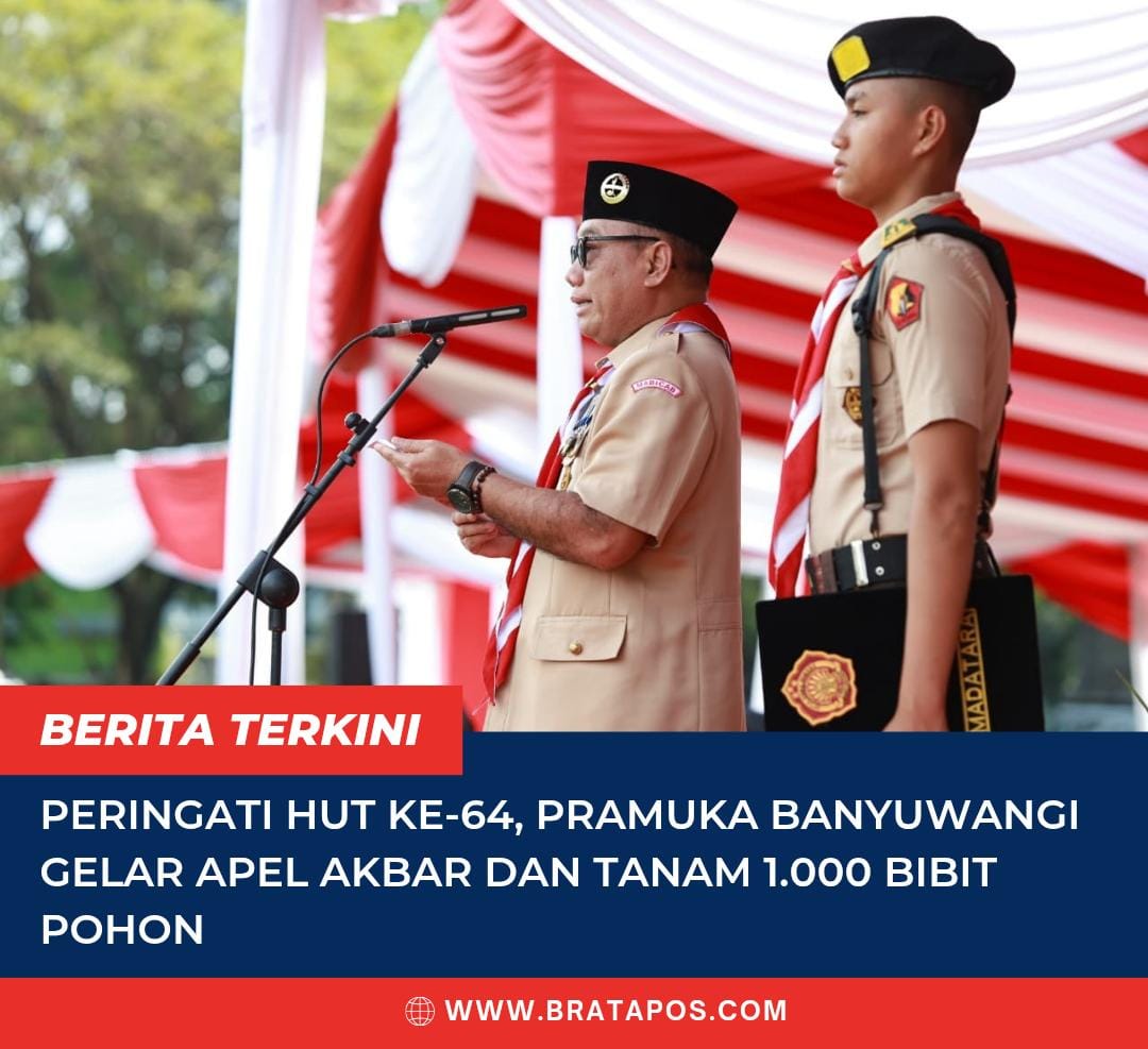 Peringati HUT ke-64, Pramuka Banyuwangi Gelar Apel Akbar dan Tanam 1.000 Bibit Pohon