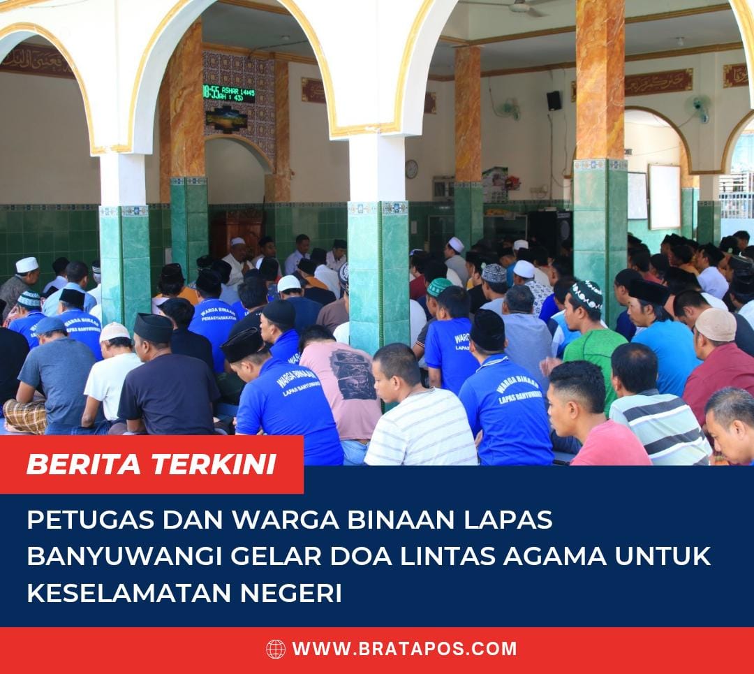 Petugas dan Warga Binaan Lapas Banyuwangi Gelar Doa Lintas Agama untuk Keselamatan Negeri