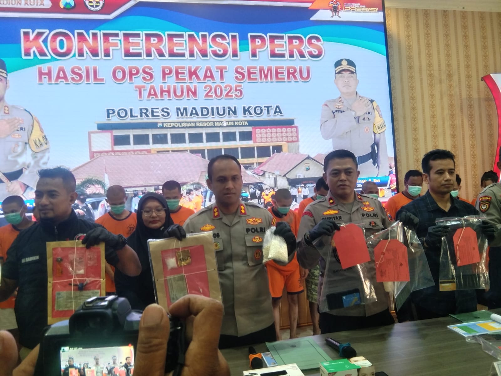 Polres Madiun Kota Amankan 28 Tersangka, Dalam Operasi Pekat Semeru 2025