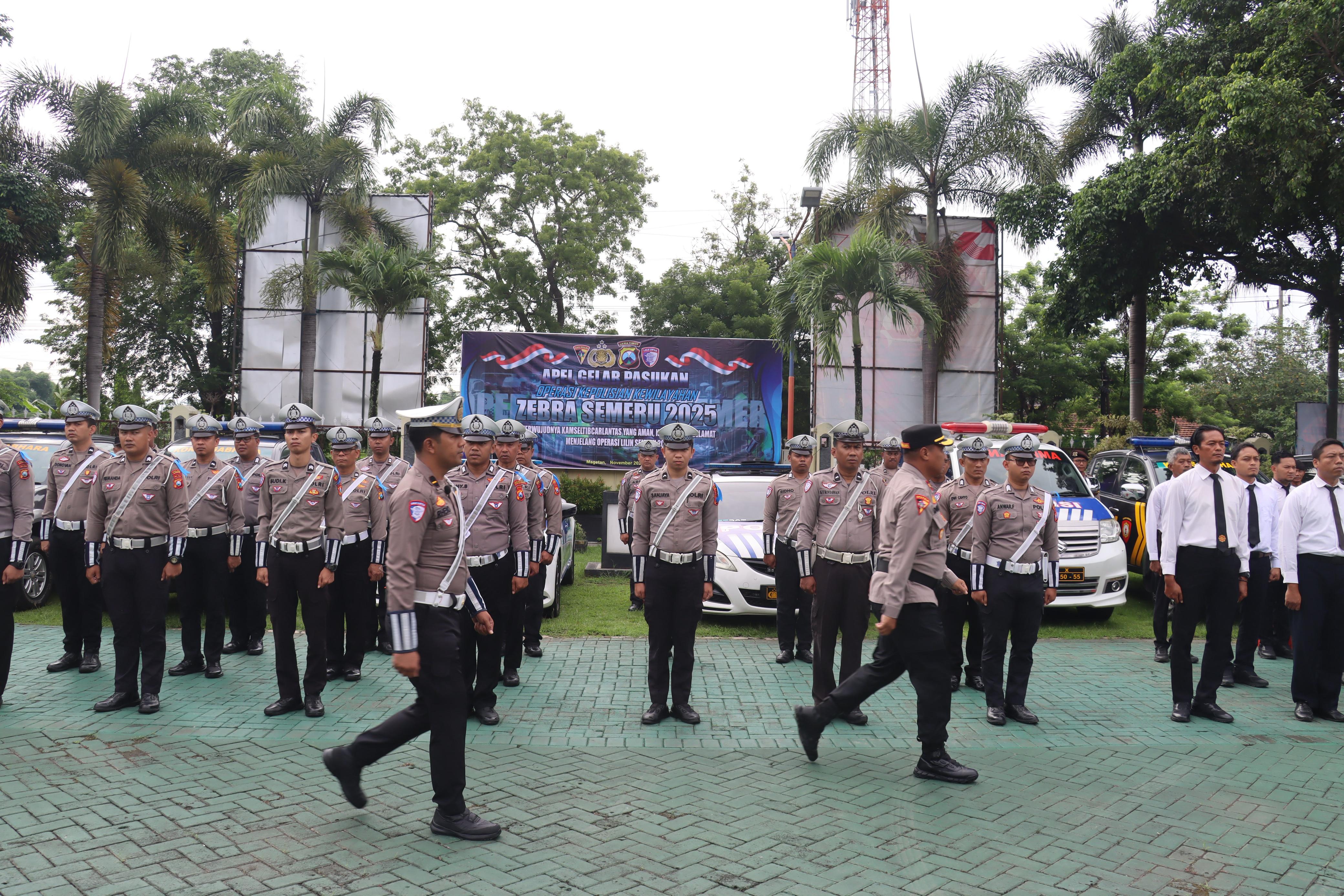 Polres Madiun Resmi Gelar Operasi Zebra Semeru 2025, Fokus Tingkatkan Disiplin dan Keselamatan Berlalu Lintas