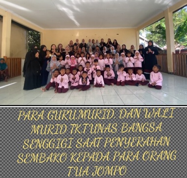 Program Penyaluran Sembako oleh Anak-anak TK Tunas Bangsa Senggigi kepada Para Lansia di Bulan Suci Ramadhan 1447 H