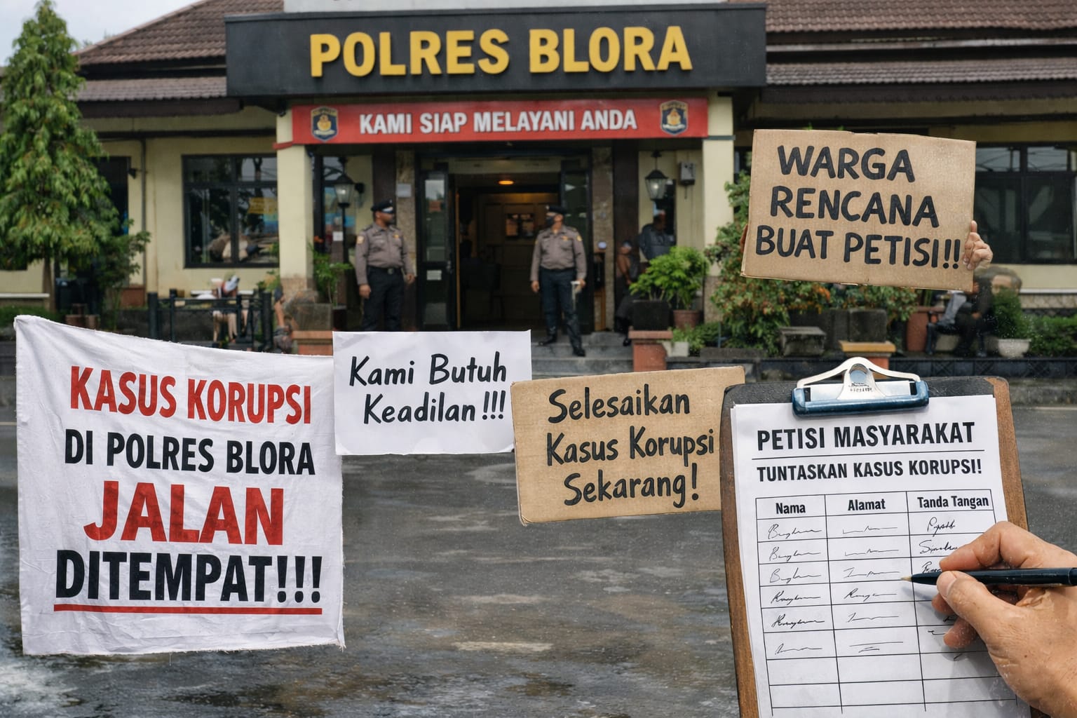 Proses LP Dugaan Tindak Pidana Korupsi Di Polres Blora Terkesan Jalan Ditempat, Warga Rencana Buat Petisi