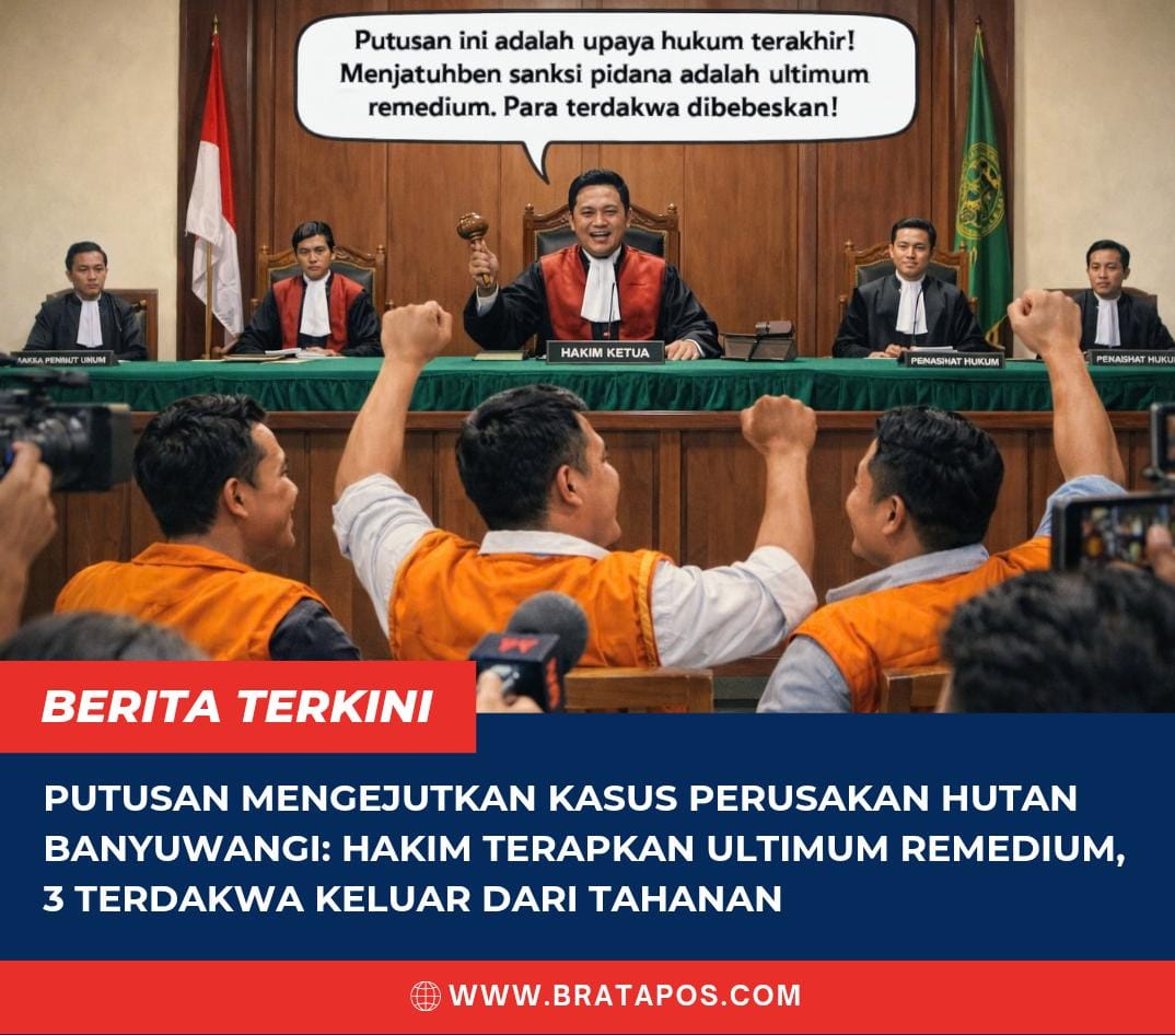 Putusan Mengejutkan Kasus Perusakan Hutan Banyuwangi: Hakim Terapkan Ultimum Remedium, 3 Terdakwa Keluar dari Tahanan