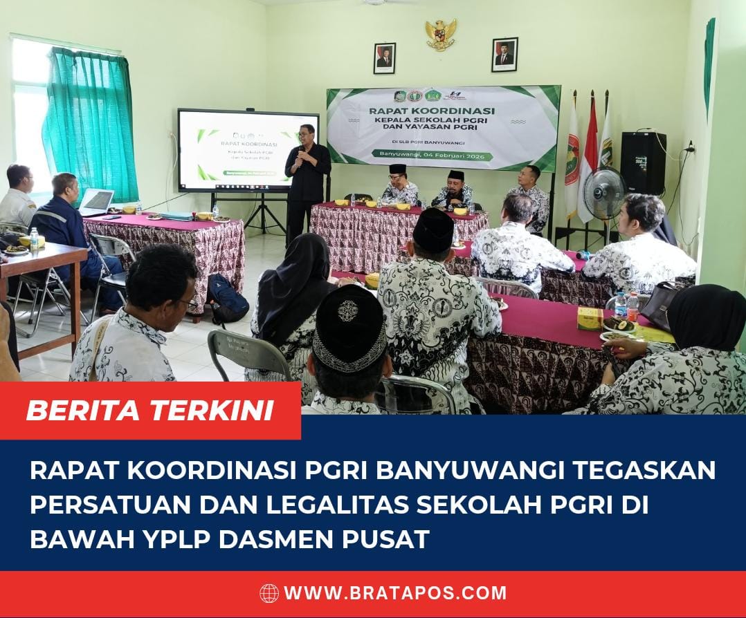 Rapat Koordinasi PGRI Banyuwangi Tegaskan Persatuan dan Legalitas Sekolah PGRI di Bawah YPLP Dasmen Pusat