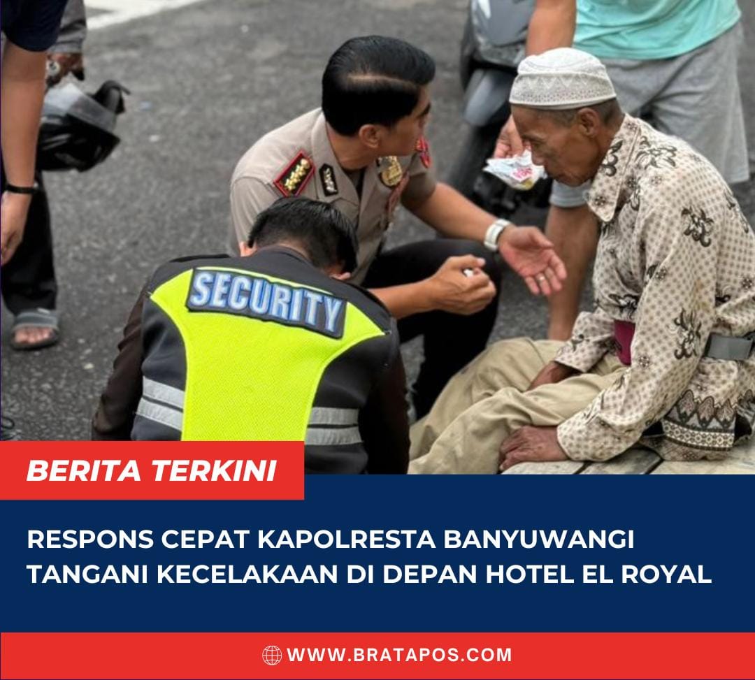 Respons Cepat Kapolresta Banyuwangi Tangani Kecelakaan di Depan Hotel eL Royal