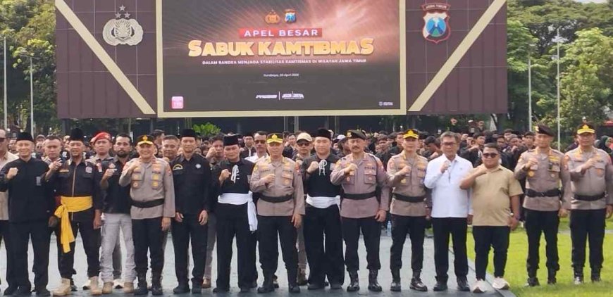 Sabuk Kamtibmas Digelar, Polda Jawa Timur Libatkan 186 Ribu Warga Jaga Stabilitas