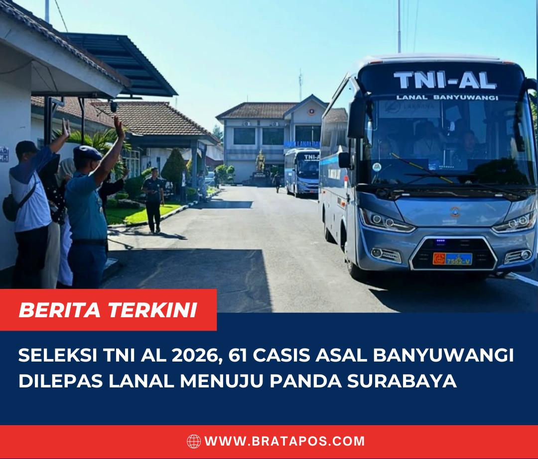 Seleksi TNI AL 2026, 61 Casis Asal Banyuwangi Dilepas Lanal Menuju Panda Surabaya