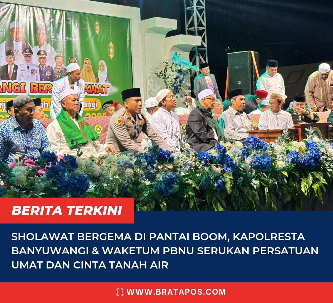Sholawat Bergema di Pantai Boom, Kapolresta Banyuwangi & Waketum PBNU Serukan Persatuan Umat dan Cinta Tanah Air