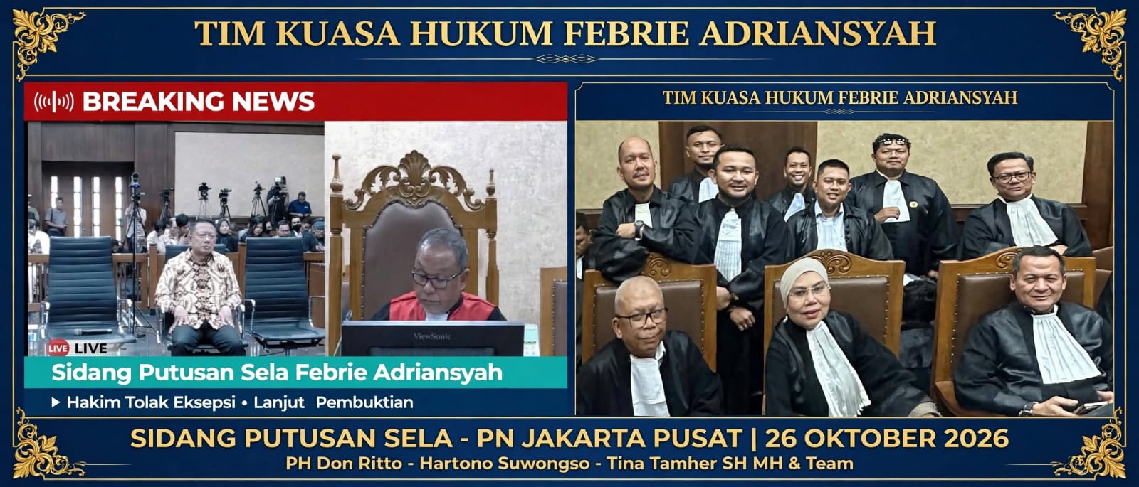Sidang Febrie Adriansyah Memanas