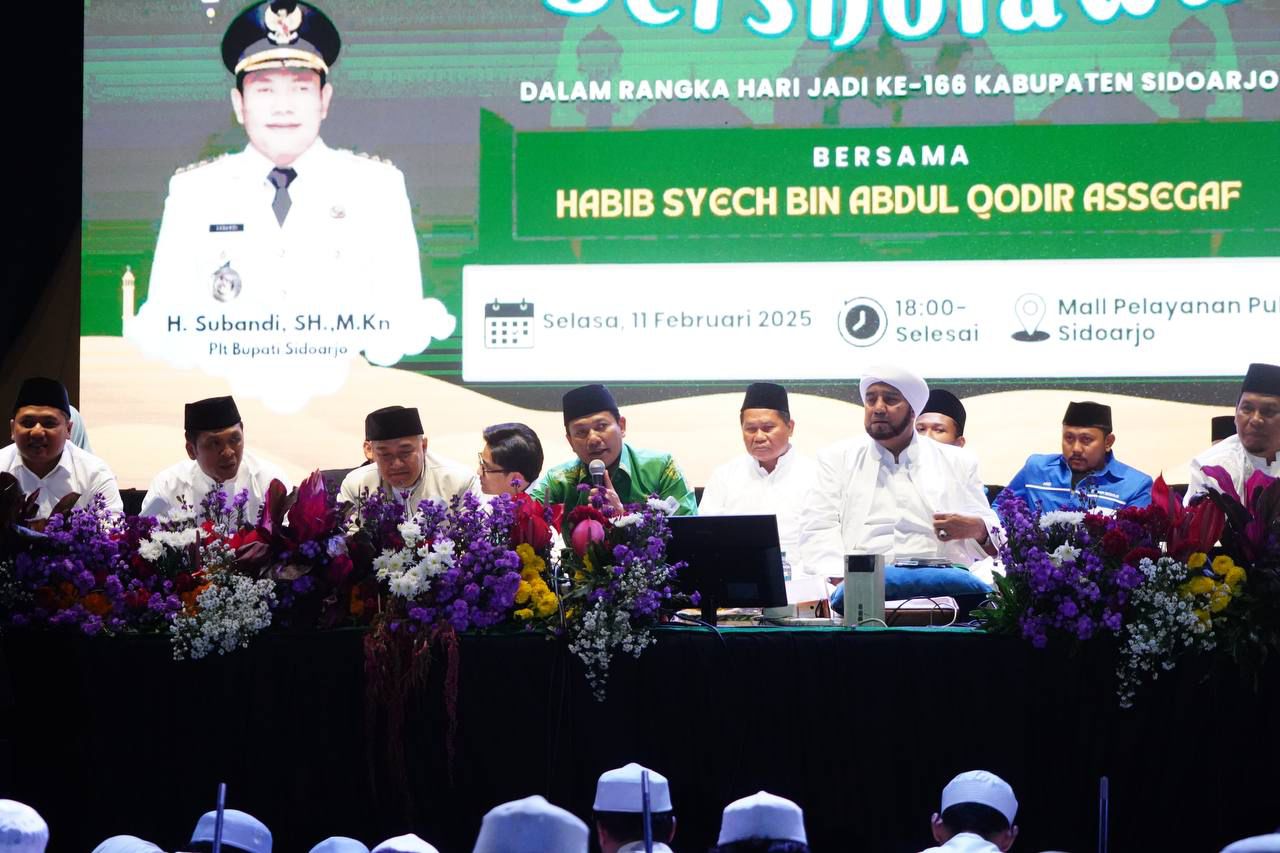 Sidoarjo Bersholawat Meriahkan Hari Jadi Kabupaten Sidoarjo ke-166