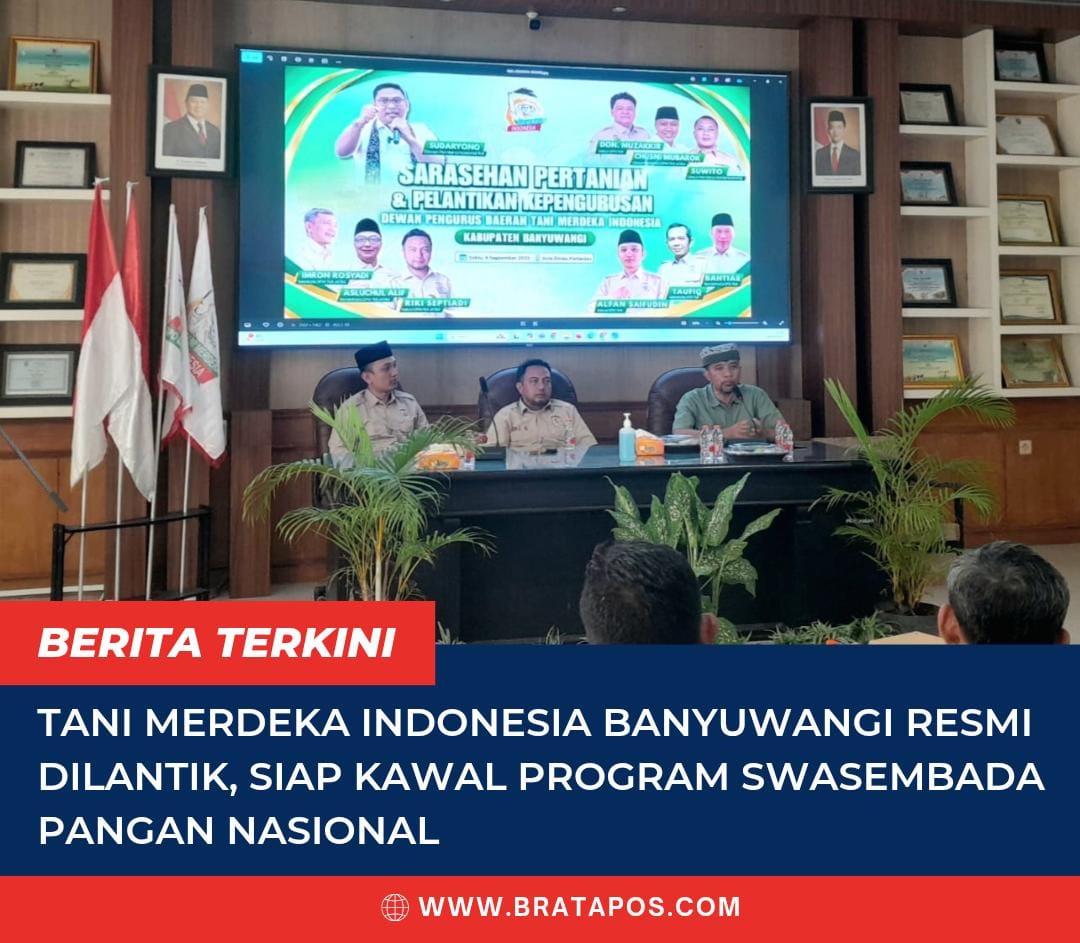 Tani Merdeka Indonesia Banyuwangi Resmi Dilantik, Siap Kawal Program Swasembada Pangan Nasional