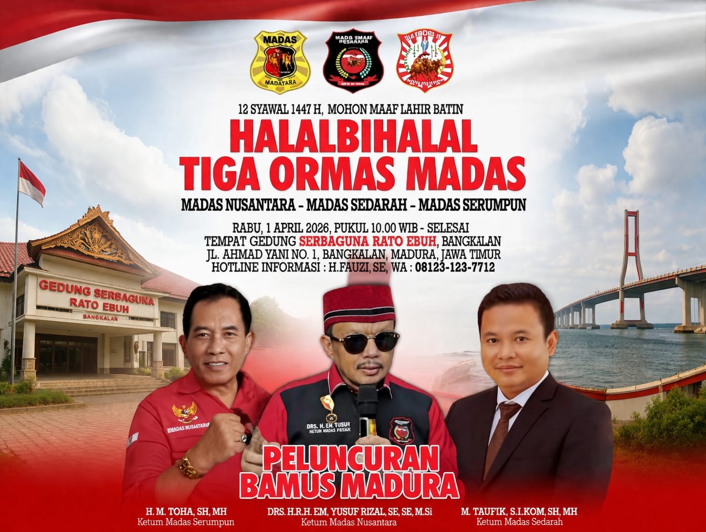 Tiga Ormas Madas Deklarasikan Bamus Madura, Siap Kawal Investasi dan Dorong Pembangunan Pulau Garam