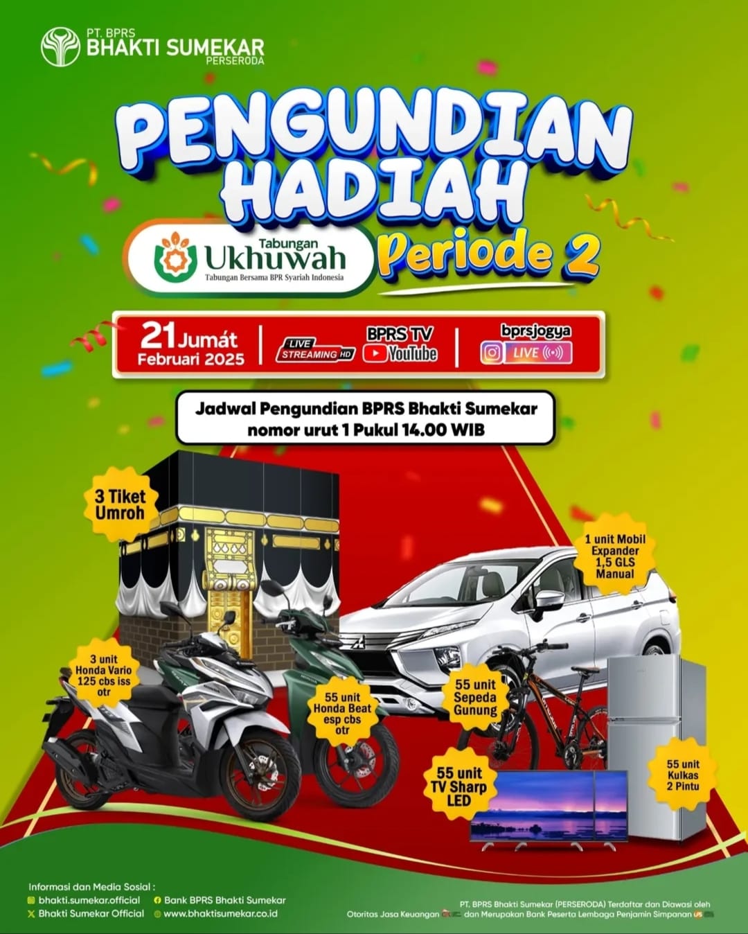 Undian Tabungan Ukhuwah BPRS Bhakti Sumekar Berhadiah Mobil dan Umroh