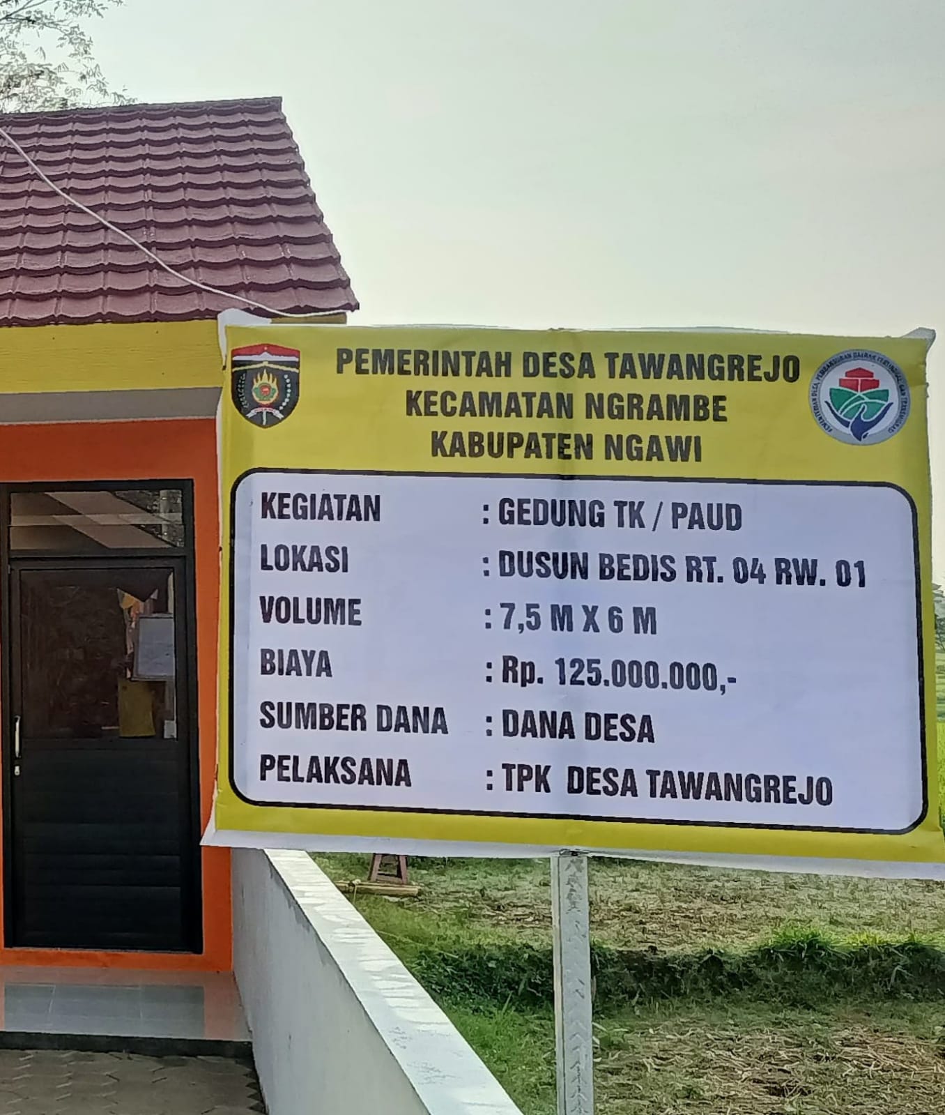 Untuk Meningkatkan Pendidikan Yang Cerdas Dan Berkarakter Pemdes Tawangrejo Bangun Gedung PAUD