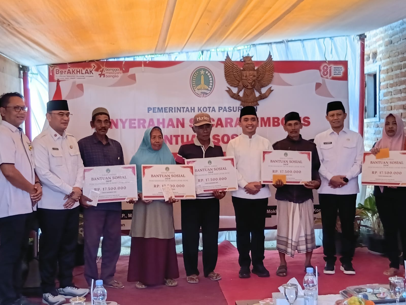Walikota Pasuruan Salurkan Bantuan Melalui Dinas Perumahan Rakyat dan Kawasan Permukiman (Perkim) 150 RTLH Dari Anggaran APBD 2026.