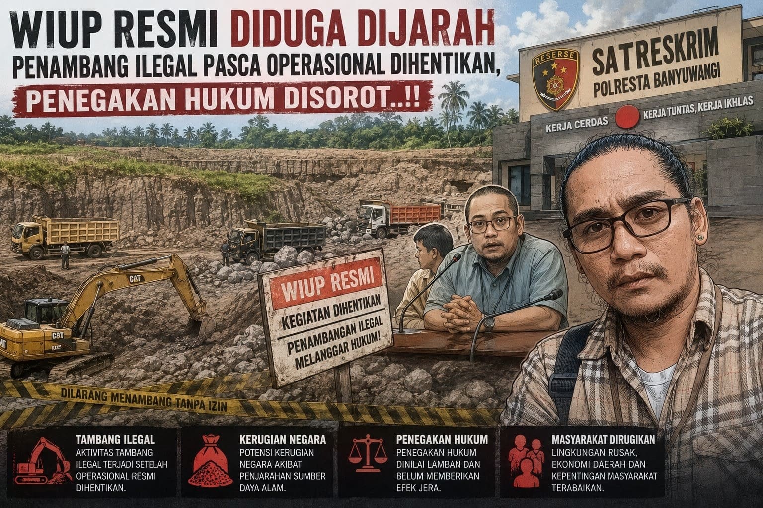 WIUP Resmi Diduga Dijarah Penambang Ilegal Pasca Operasional Dihentikan, Penegakan Hukum Disorot.!!
